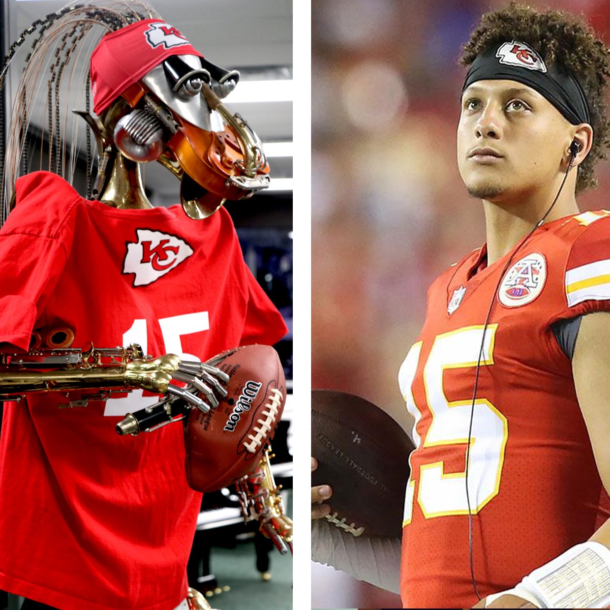 Marley is showing his spirit by dressing up as his favorite player! Marley goes by Marl-omes for now. Go chiefs!

#kcchiefs #gochiefs #chiefs