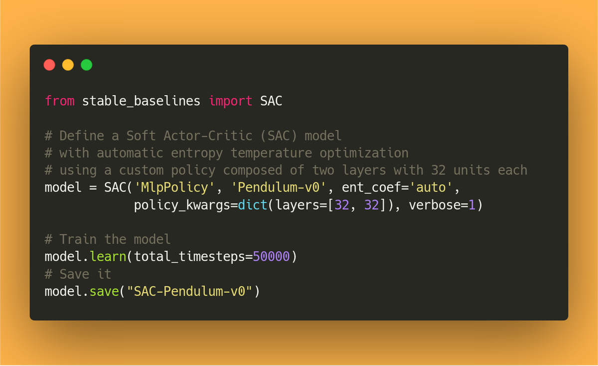 Big update to Stable-Baselines: v2.4.0 is out!

Highlights:
- New RL baseline: Soft Actor-Crtic (<a href="/haarnoja/">Tuomas Haarnoja</a> et al.) with automatic entropy temperature
- Customize policy at model creation
- RL Baselines Zoo updated (now 80+ trained agents)

Full changelog: github.com/hill-a/stable-…