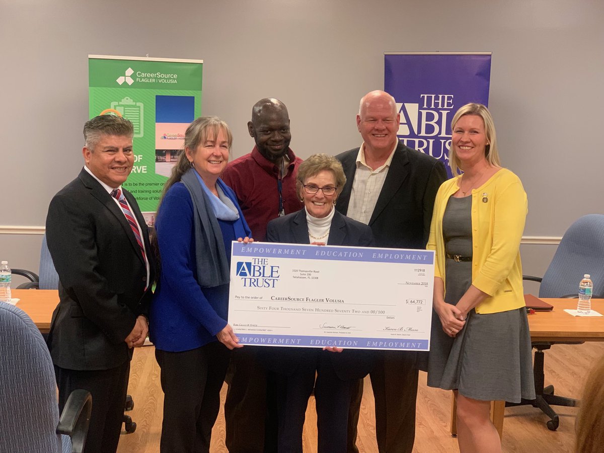 CareerSourceFV's tweet photo. Thanks for the support @Abletrust to serve people with disabilities @Walgreens @ceokarenbmoore @BetterWFetter #STARSProgram https://t.co/ske68yLgGq