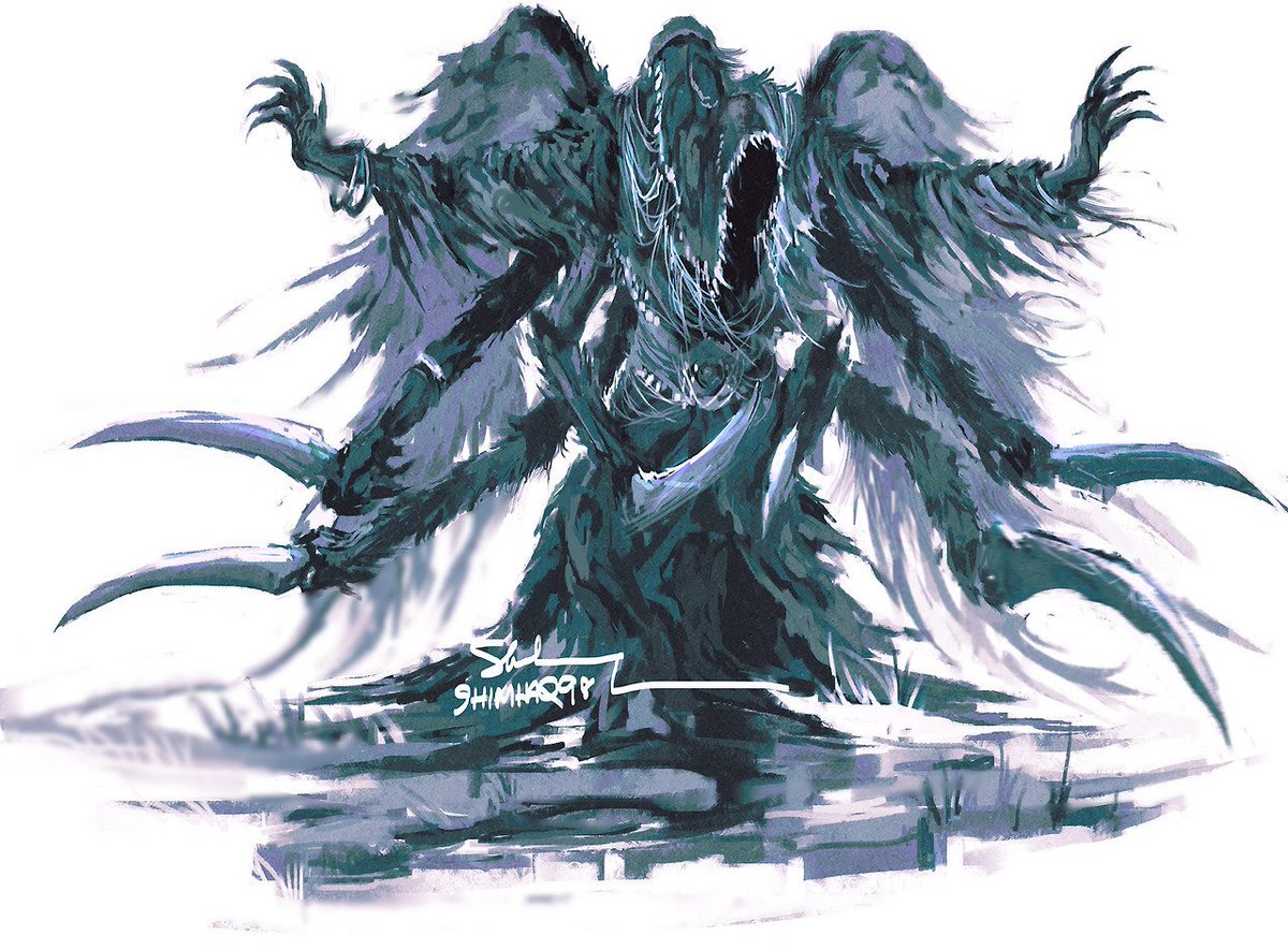 shimhaq's tweet image. &quot;Nightmarish rituals crave a newborn. Find one, and silence its harrowing cry.&quot;

#mergo #bloodborne #fanart #art