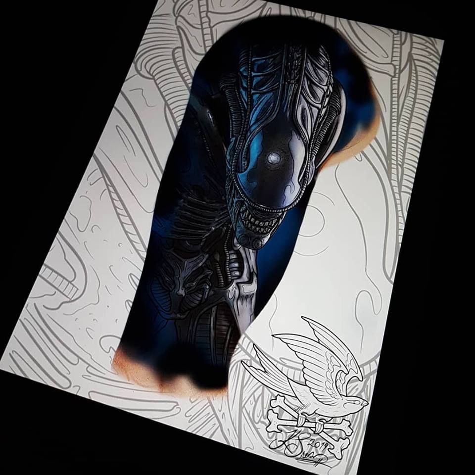 Alien vs Predator Galaxy on Twitter This fantastic Predator tattoo art  is from the talented of Evan Draven Predator Predators ThePredator  Yautja httpstco5FK2fR2pCz  Twitter