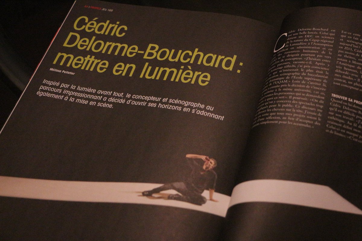 CDBLUX's tweet image. Fier de ce magnifique article par @Meliaa13 sur ma pratique de concepteur lumière et metteur en scène dans le numéro 169 de @revue_jeu