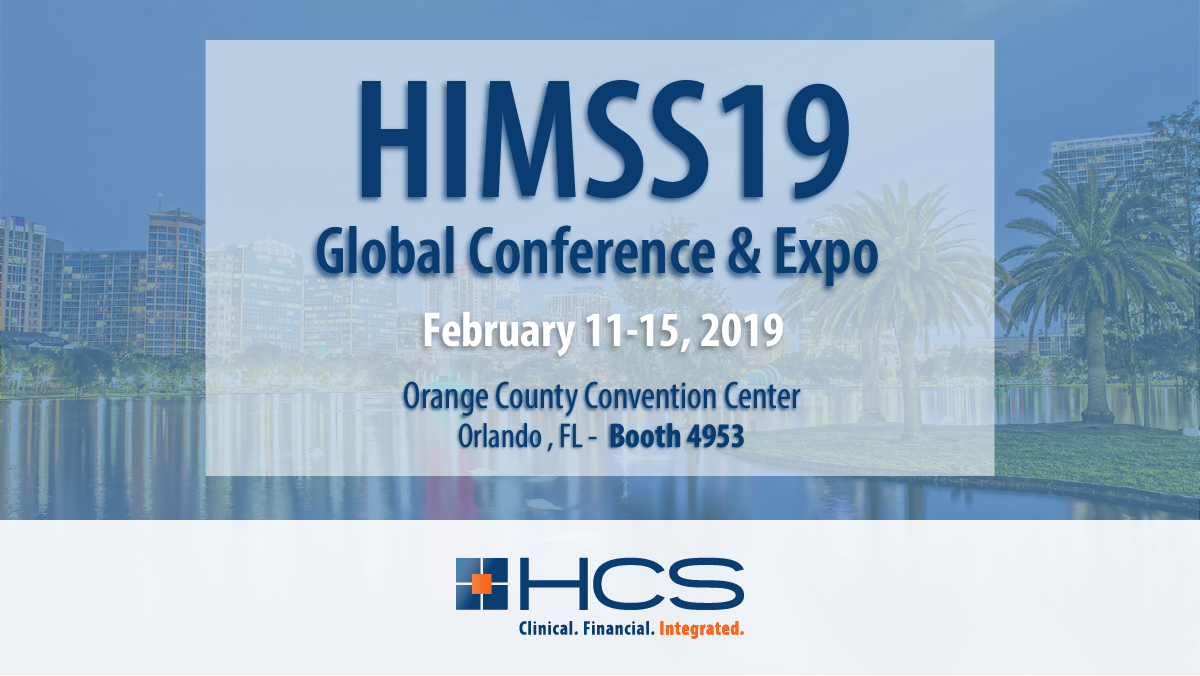 HCSInteractant's tweet photo. Looking forward to attending #HIMSS19 next month? Visit the HCS team in booth 4953 to learn how we're solving the unique challenges facing multi-site LTPAC and behavioral health providers. https://t.co/ruSAn7Bj8M https://t.co/NZSJxNrnx1