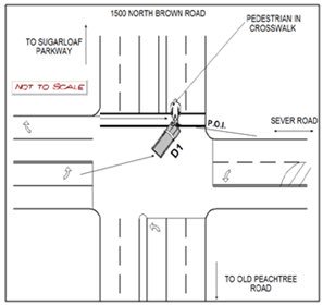GwinnettPd's tweet image. A 32-yr old man was hit walking in a crosswalk early yesterday morning. The driver who hit him fled the scene. North Brown Rd at Sever Rd. We think he’s driving a white SUV with front end damage. Know who it could be? Call @StopCrimeATL 404-577-8477 with tips #CashReward