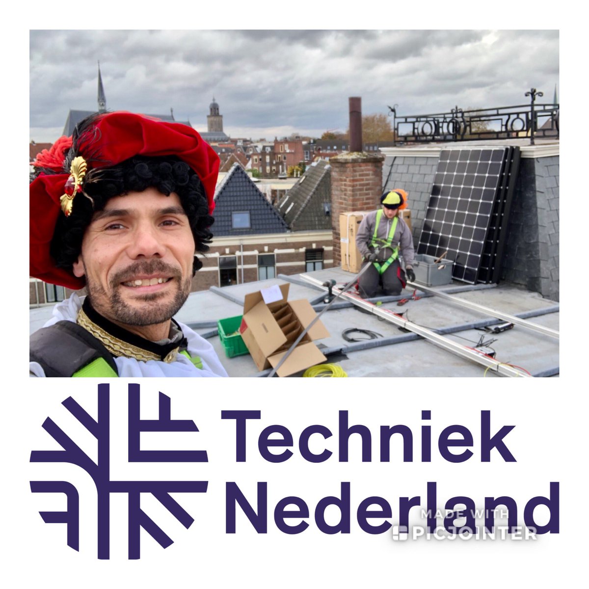 SolarPiet is ook klaar voor de toekomst met @TechniekNL! Doei @unetovni  en groetjes uit Spanje! #WijZijnTechniekNederland