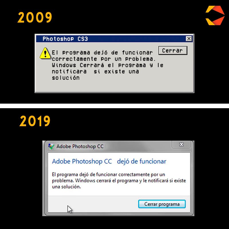 cuncode's tweet image. El que mensaje que todo diseñador odia recibir 😱
#10yearschallenge