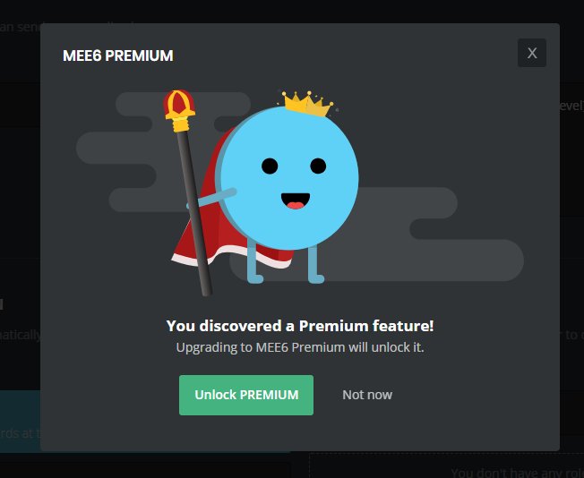 Mee6 level up command