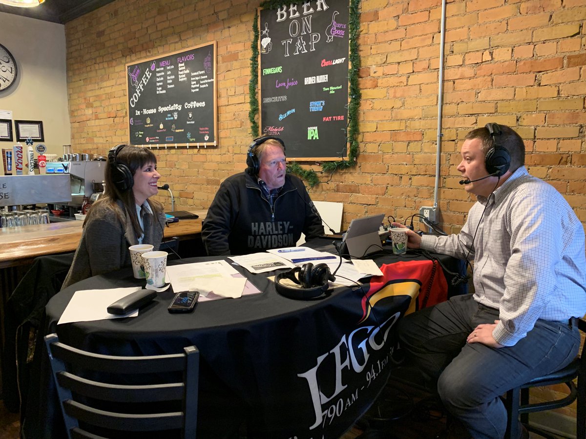 stoneridgesoft's tweet photo. Thanks to the "Coffee with KFGO" crew for having Chief People Officer Briana Scearcy and President Mike Gast on air this morning with show host Joel Heitkamp. It was great to have you in Barnesville! @790KFGO @mrgast @bscearcy #BarnesvilleMN https://t.co/OdHamqyTKy