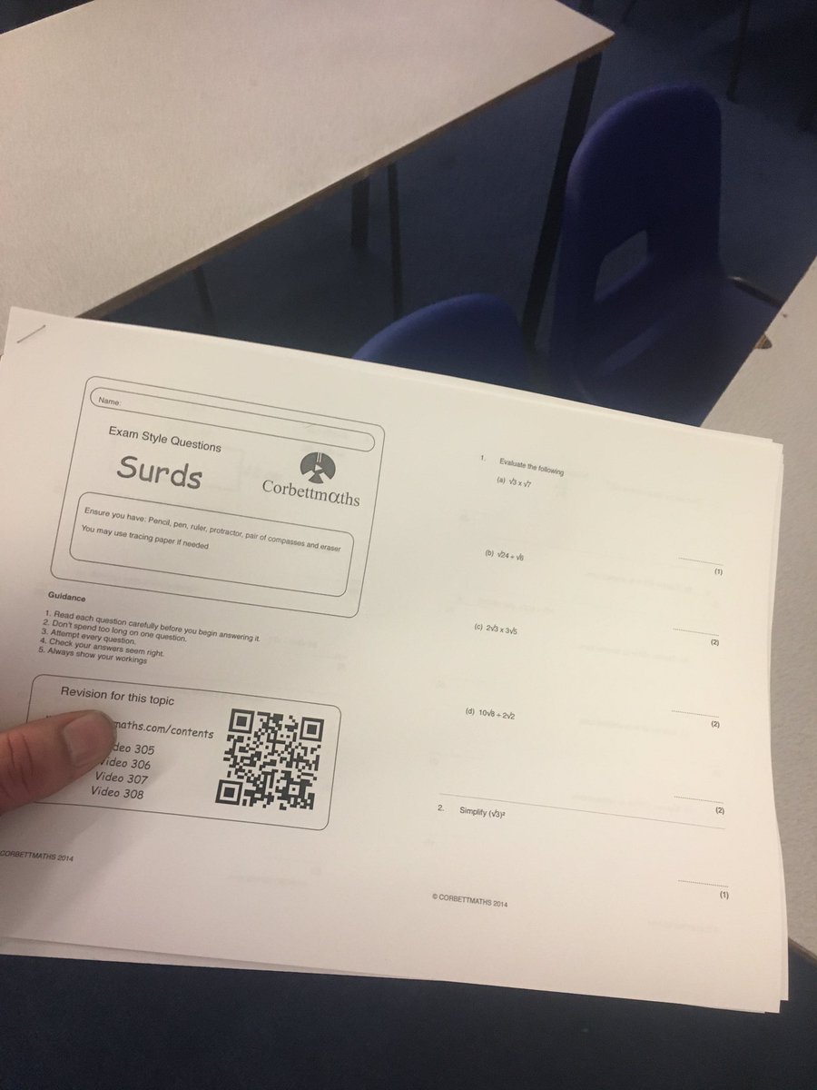 maths_bes's tweet photo. Surds revision after school tonight. Great turn out!! @bes_school #revision #gcsemaths https://t.co/u9vOStG9ni