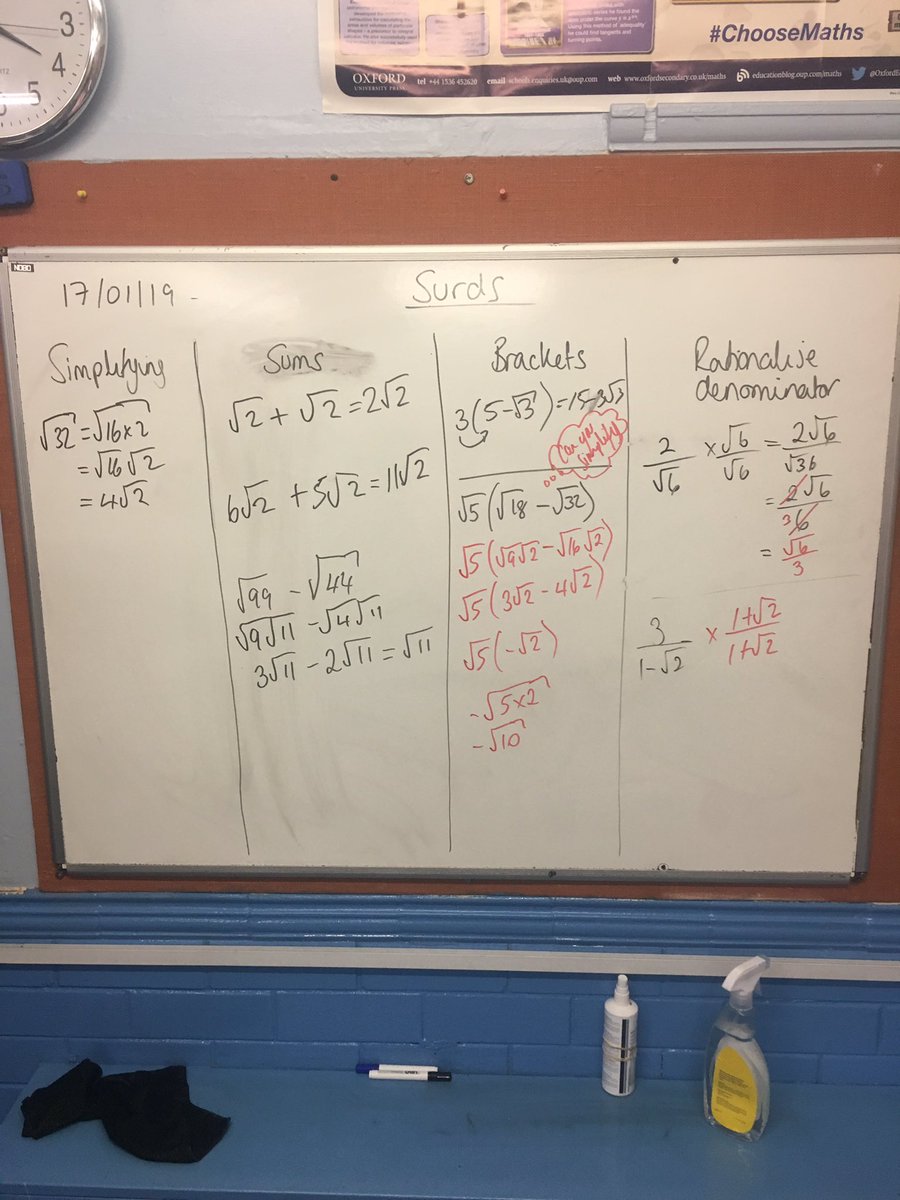 maths_bes's tweet photo. Surds revision after school tonight. Great turn out!! @bes_school #revision #gcsemaths https://t.co/u9vOStG9ni