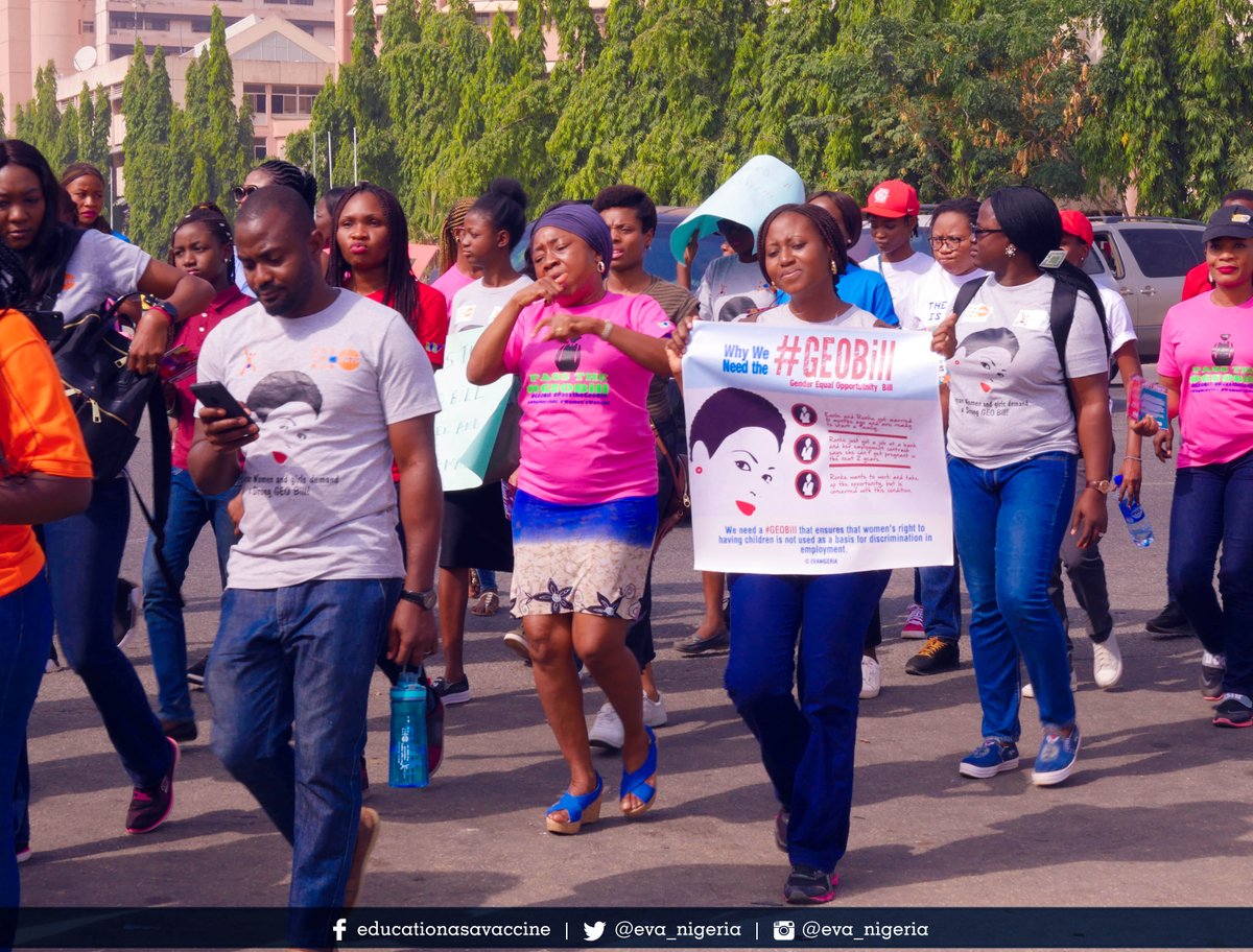 EVA_Nigeria's tweet photo. “...If you want to go far, go together”, today was a day of progress &amp; gratitude to all partners who made the March not only colourful, but successful. From a march, to commitment from Sen Abiodun Olujimi. We #PressForProgress! #WomensWaveNG #WhyIMarchNG #PassAStrongGEOBill https://t.co/YZ9Tc36IA4