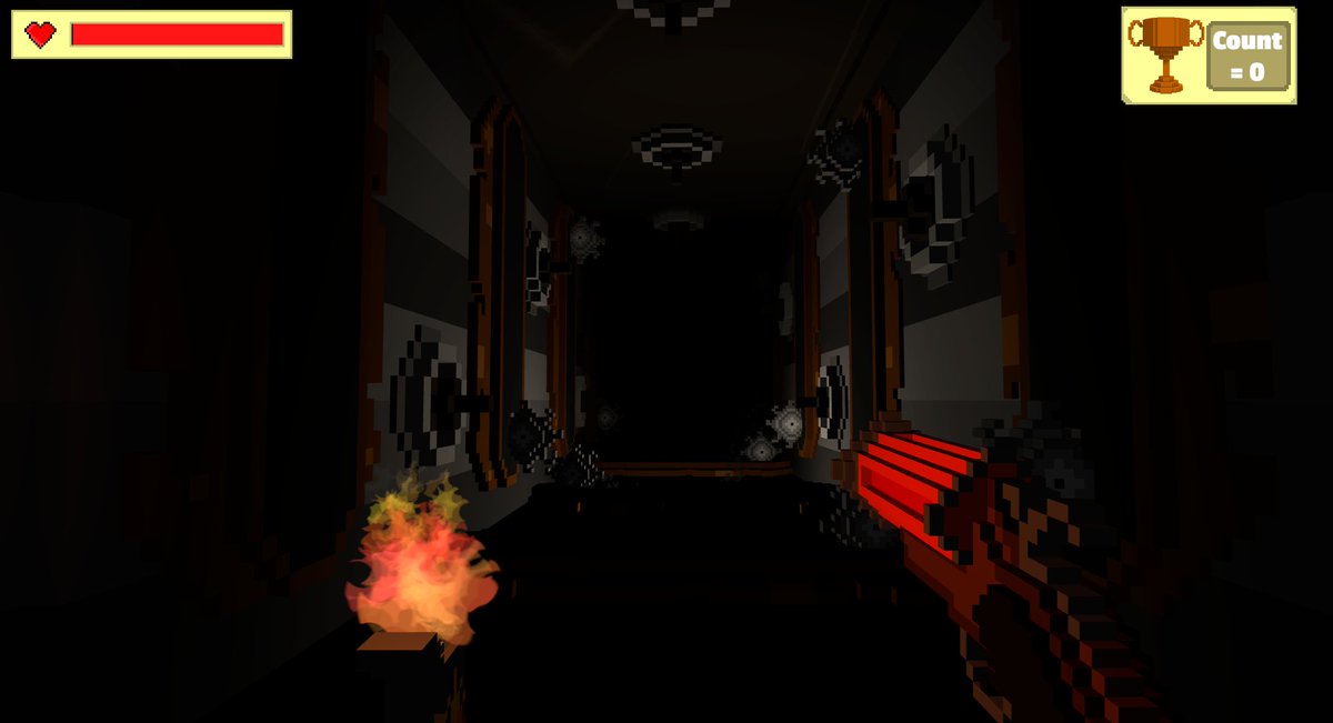 KnightlyDev's tweet image. Couple of screenshots from my level on Weapon of Choice that was based around using a flare to light your way around islands.

#indiedev #gamedev #voxelart