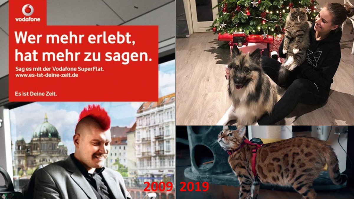 Gruendgens's tweet photo. #10yearchallenge Vor 10 Jahren die erste Influencer-Kampagne und natürlich der erste Shitstorm, 10 Jahre später erste Awards für Petfluencer-Kampagnen. Freue mich auf Robofluencer in 2029... ;) @saschalobo @MelinaSophie  @murkyunddexter @ApeCrime @RealSophiaRobot https://t.co/P9Dj9oqh9R