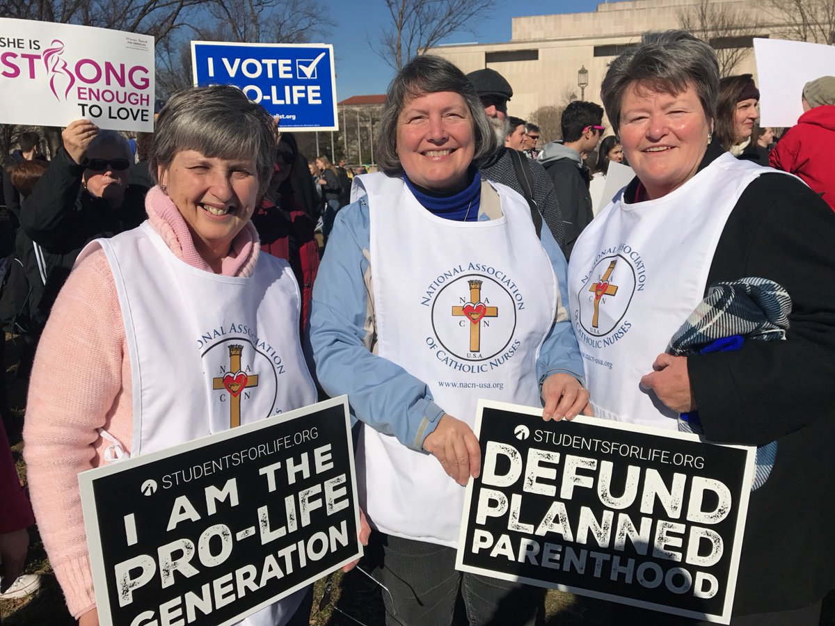 CatholicNurses's tweet photo. #CatholicNurses we want to see and hear about your marching, walking and rallying throughout the US to support #LIFE! #WhyWeMarch @March_for_Life @walkforlife https://t.co/bX8UXrm4gz