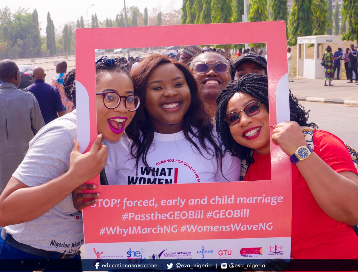 EVA_Nigeria's tweet photo. “...If you want to go far, go together”, today was a day of progress &amp; gratitude to all partners who made the March not only colourful, but successful. From a march, to commitment from Sen Abiodun Olujimi. We #PressForProgress! #WomensWaveNG #WhyIMarchNG #PassAStrongGEOBill https://t.co/YZ9Tc36IA4