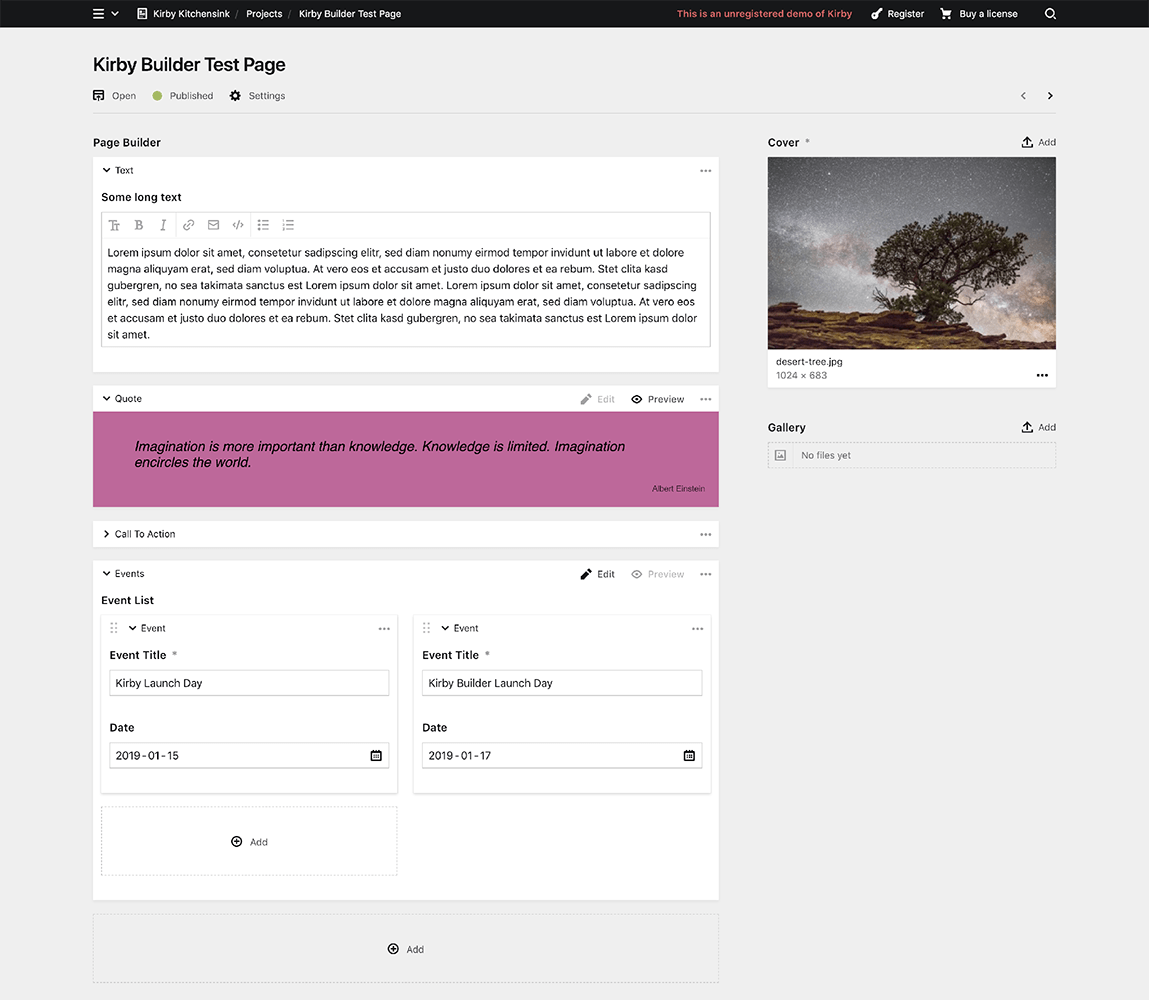 TimOetting's tweet photo. A couple of days after @getkirby launched version 3 I am happy to announce the brand new version of Kirby Builder 🎉
https://t.co/I0HsnbZuMs https://t.co/436UbRulmC