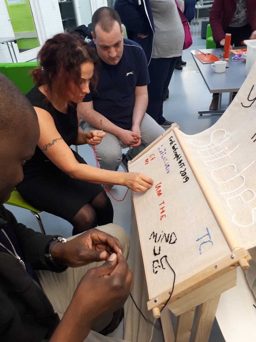 una_curley's tweet photo. Sew happy! Perpetual #collaborativeart @CreativeSparkie #FFFest19 with @InspireWBGroup #InsideOut2019 #firstfortnighteurope https://t.co/KCtEQrqr38