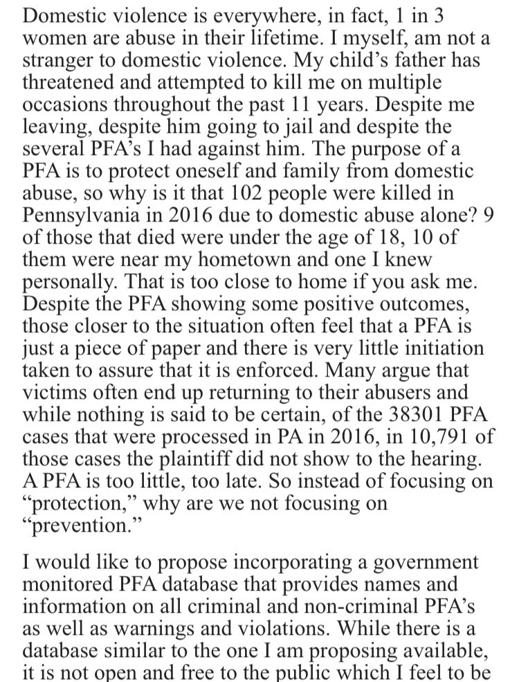 BFruehstorfer's tweet photo. Please like and share my ideas for #domesticviolence ! I have sent my ideas to The senator and the representative. They feel this would be a violation to the abusers rights! I am open to any ideas that can work around this obstacle! Please tell me what you think 🤔 Thank you https://t.co/37ECFI1wHP