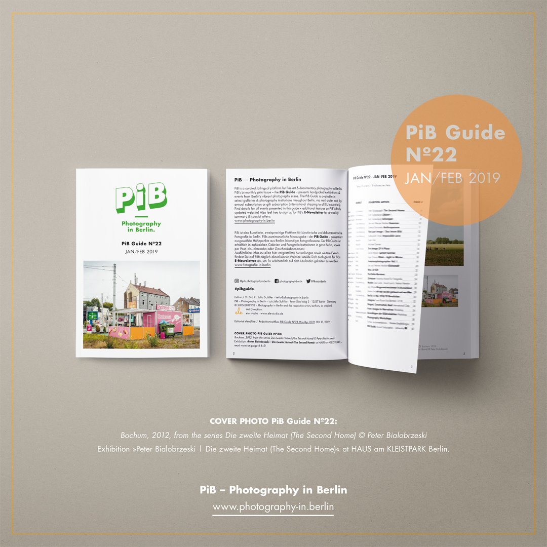 PhotoInBerlin's tweet photo. Discover great #photography exhibitions &amp; events in #Berlin – in the new #pibguide Nº22 JAN/FEB 2019! A6 Booklet | 40 pages | texts in English &amp; German. Now available for #order on PiB ► https://t.co/f6jhNRzL2q https://t.co/iWTHKmSc7G