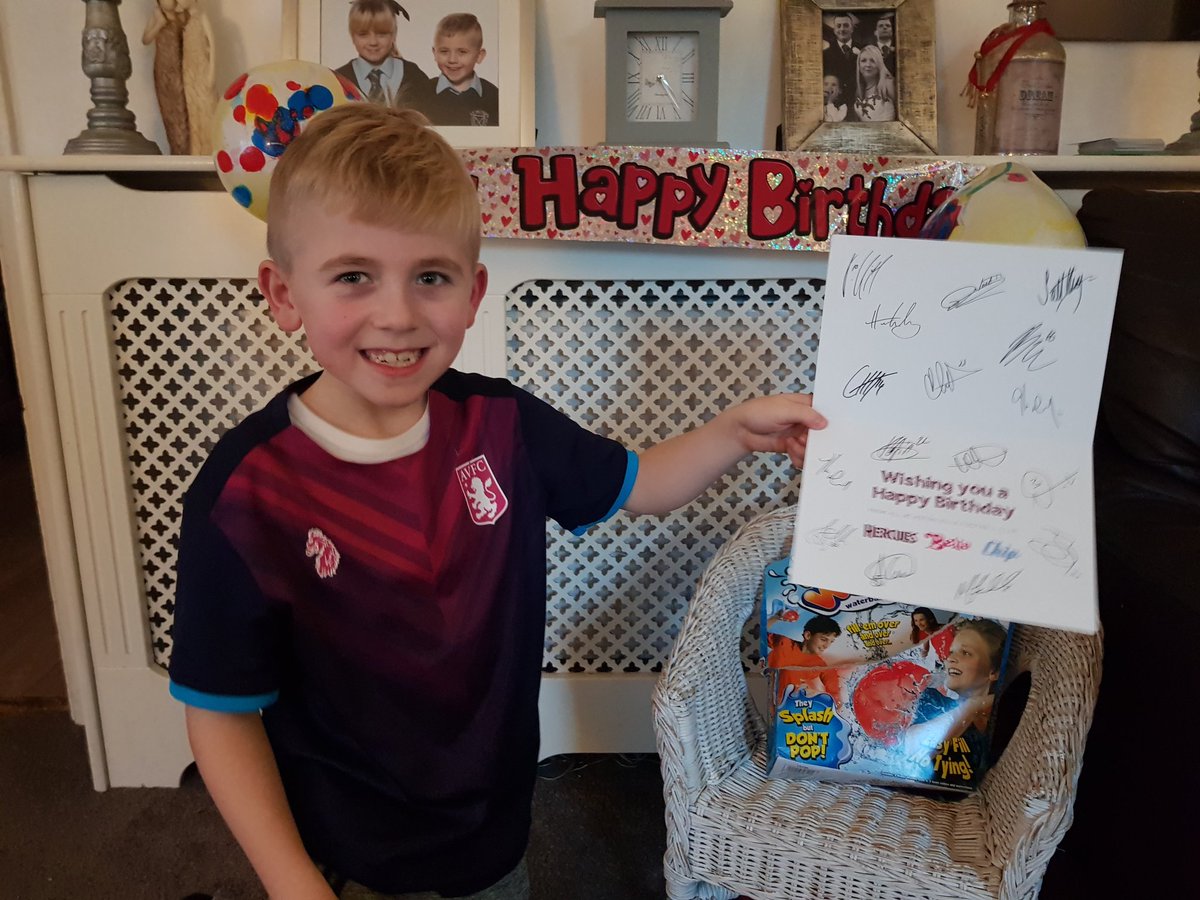 chrisgower13's tweet photo. @AVFCOfficial 1 little lad was over the moon when this came through the door today also that @JackGrealish1 signed it as he's his favourite player 👍👍 https://t.co/fp1hrMrpgJ
