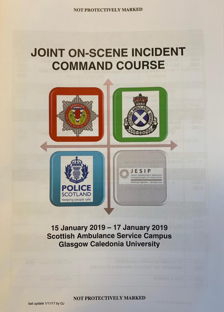 CSICampbell's tweet photo. 19 @policescotland @fire_scot @Scotambservice @BTPScotland officers completed 3 days Joint On Scene Incident Command training.
They received specialist inputs & applied their learning, experience & decision making in siege & major incident exercises
#improvinginteroperability https://t.co/CTLqhFpSGU