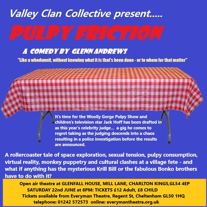 GlennAndrewsLD's tweet photo. If  you only see 1 play about a children's television presenter with a monkey puppet being a celebrity judge at a village show and triggers a missing persons investigation, make it this one.   First date @GlenfallH on sale now.  #cheltenham #theatre #comedy #charltonkings https://t.co/zHAj3wMdmw