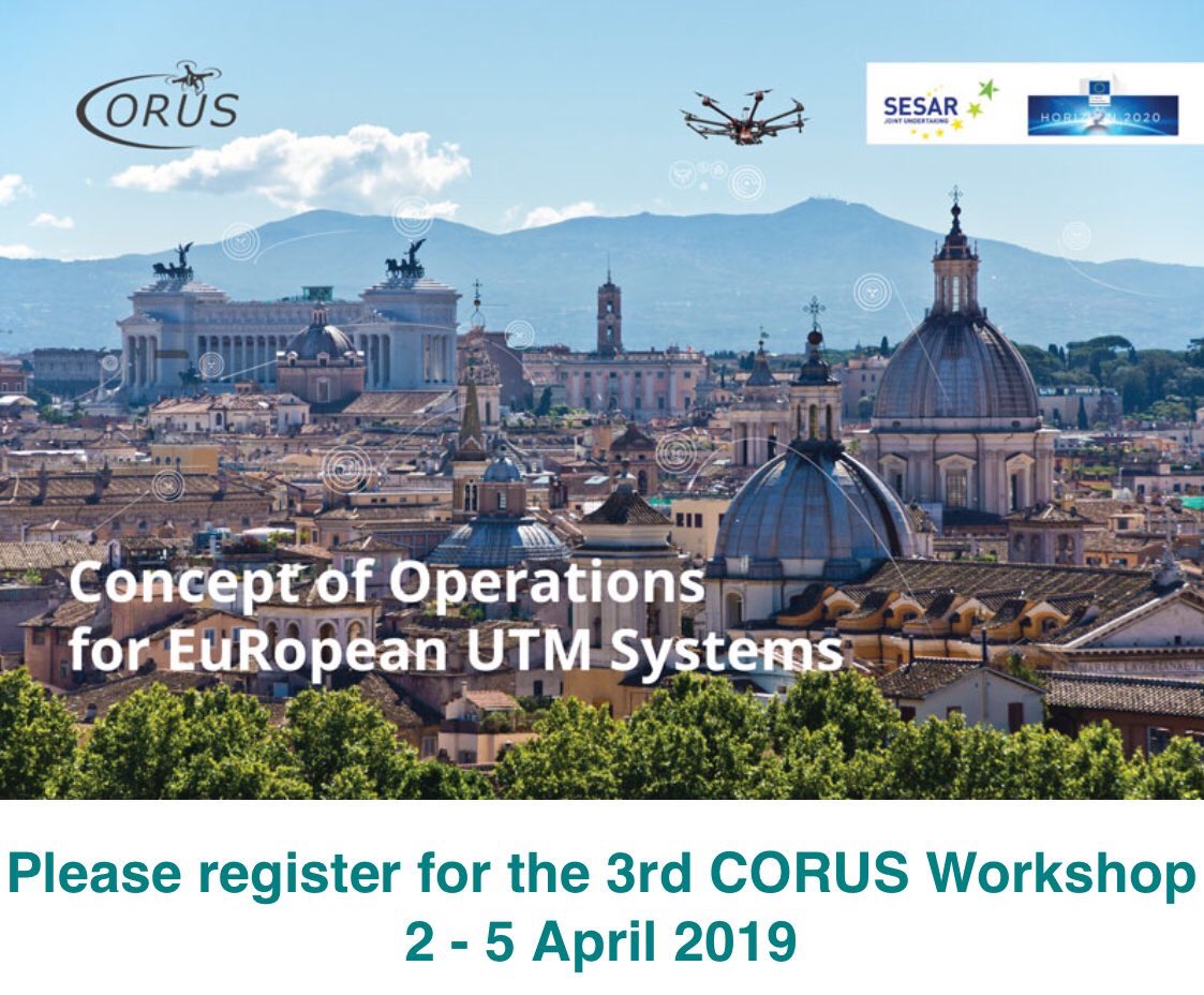 CORUS_Project's tweet photo. @SESAR_JU #Uspace #ConOps is coming to town! Just 74 days left until @CORUS_Project 3rd Workshop starts. Won’t you join us? Register today at https://t.co/3D0c1WhgsZ - https://t.co/y0VELcq961 @eurocontrol @ENAVSpA @NATS @dfs_de @UniFlyUTMS @DSNAServices @hemavgroup @DLR_en https://t.co/4JtXy2RVqM