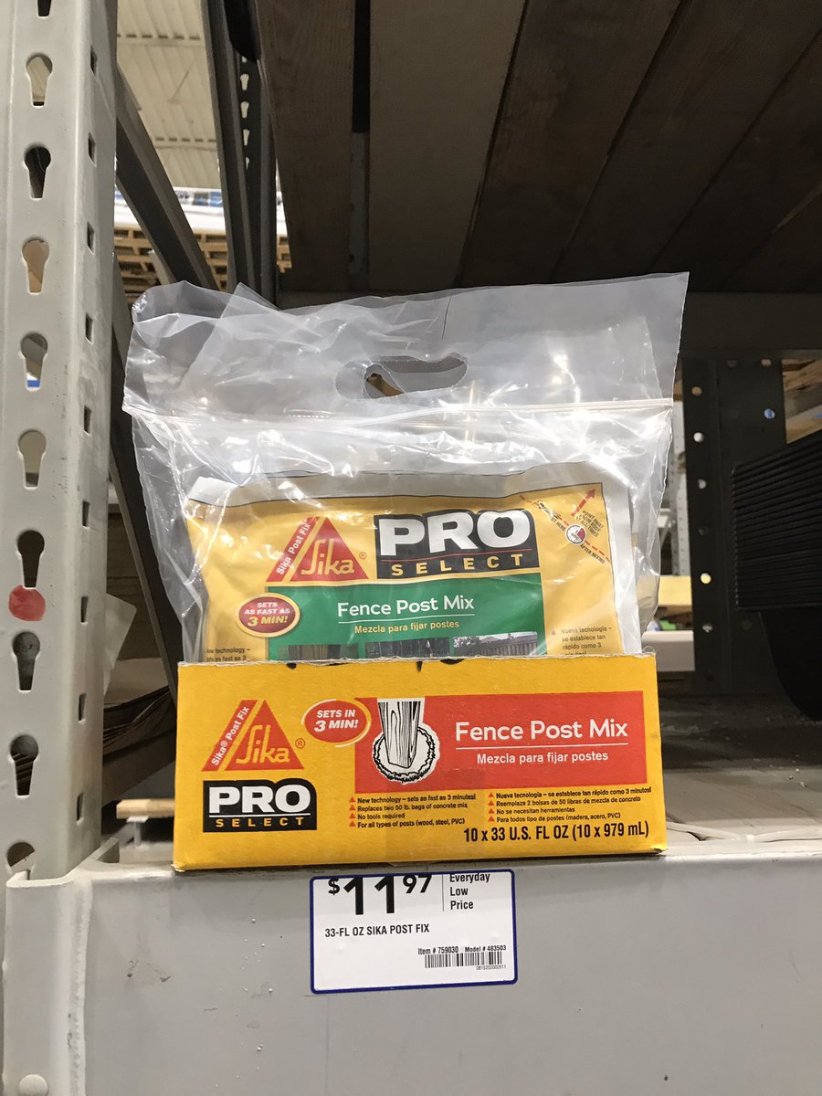 ShannonG386's tweet photo. 🌟NEW PRODUCT🌟 #Lowes 440 in Ocala Florida now carries #Sika Fence Post Mix! We sold a bag as soon as we put up the display. #BestProduct #SikaProSelect #FencePostMix #FixItOnce https://t.co/M20lBwAYNA