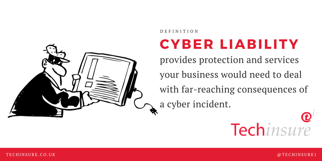 Techinsure1's tweet photo. So what is Cyber Liability?
#techtalk #techterms #techinsure https://t.co/3F2rnFM13C