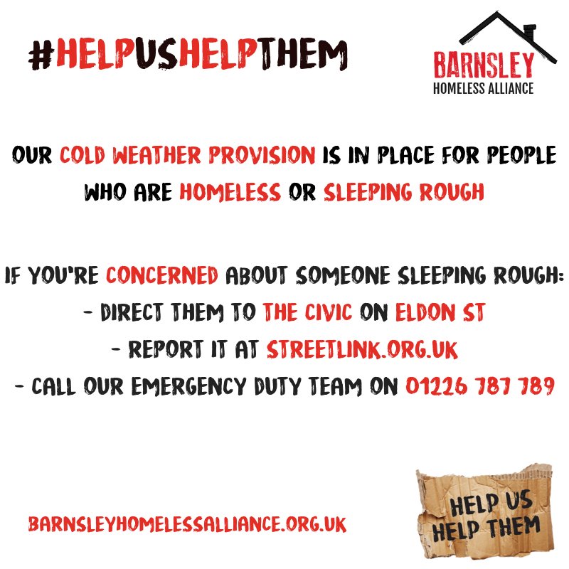 The Met Office are forecasting another night of freezing temperatures, triggering our Severe Weather Emergency Protocol (SWEP).
Therefore, our cold weather provision will be in place for those who are homeless or sleeping rough. #helpushelpthem #homelessness