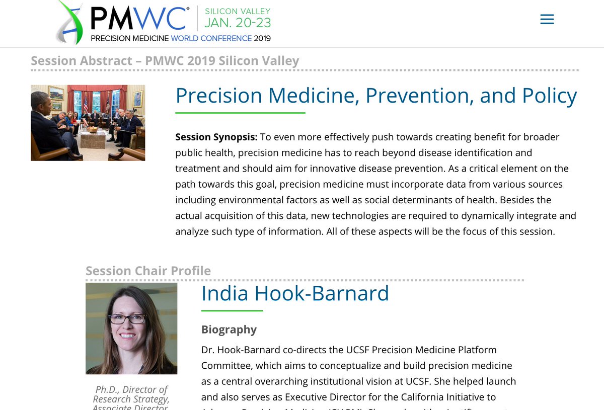 PMWCintl's tweet image. Precision Medicine, Prevention, and Policy Session at #PMWC19 Silicon Valley on January 22nd. Session Chaired by @SelectAgent @UCSF. Speakers: @OliRocroi @CALifeSciences, @ehekler @UCSD &amp;amp; Dr. Hertz-Picciotto @ucdavis. pmwcintl.com/registration/
#PublicPolicy 
owl.li/4tVT30nlT2U