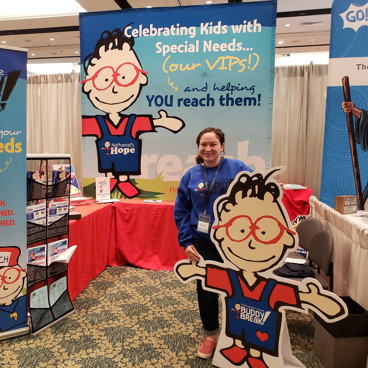 NathanielsHope's tweet photo. We're loving our time at #CPC19! If we haven't said hi already and you're here, stop by our booth today! We'd love to see you! #kidmin #specialneeds #ministry #BuddyBreak https://t.co/O6jEpVN4Lt