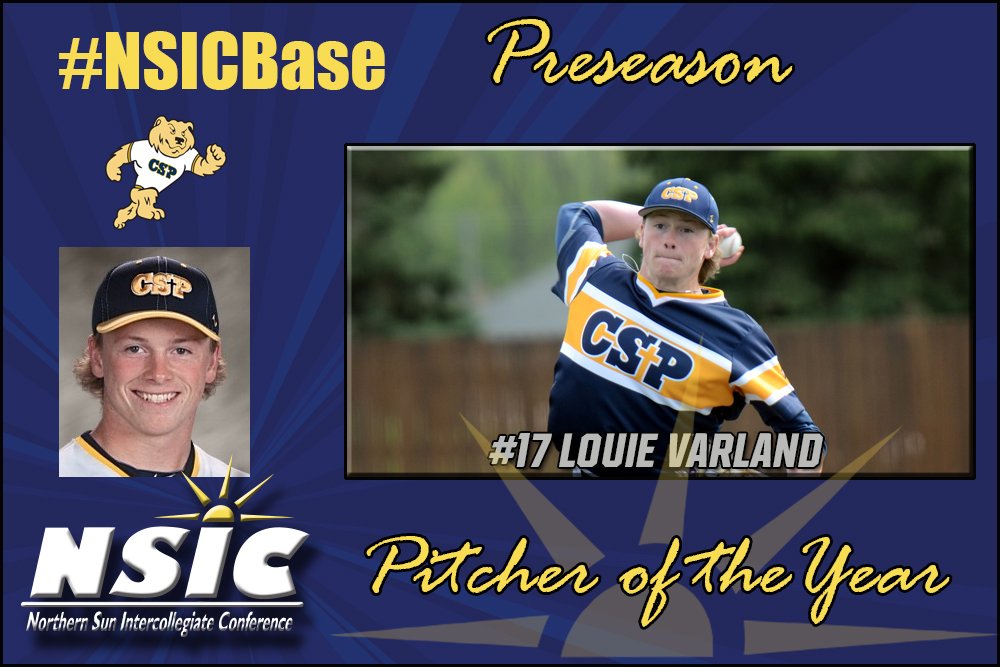 NorthernSunConf's tweet photo. Congrats to Louie Varland of @CSPBears  @CSPBearsBase 
#NSICBase Preseason Pitcher of Year

https://t.co/s4Jzas1xV6 https://t.co/S3n7rPl3J6