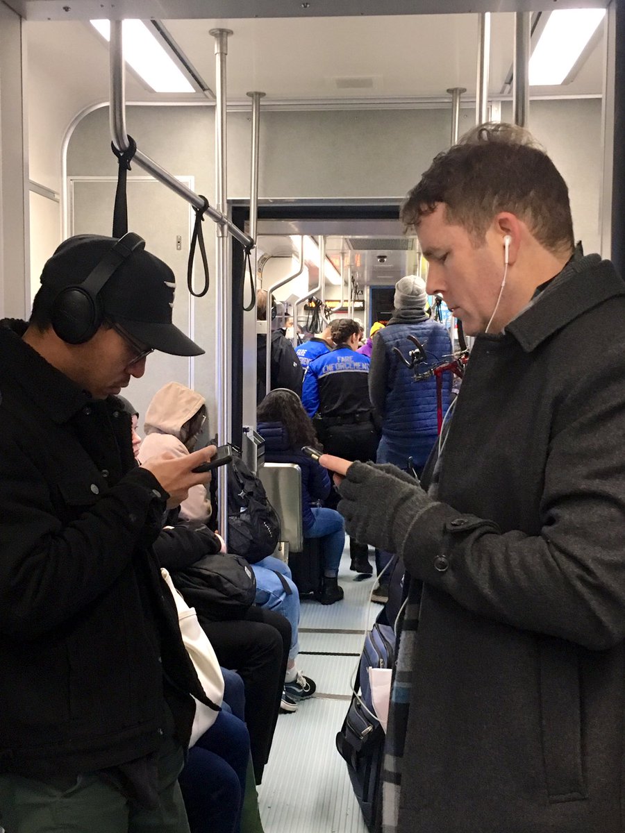 JillianRaftery's tweet image. Day 6 of #Viadoom - fare enforcement officers checking Orca cards on the @SoundTransit light rail. Makes sense, I guess.