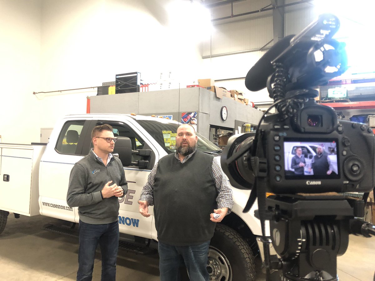 CaseFMS's tweet photo. Shooting a quick video message for our service partners as we anticipate some snowfall in New England this weekend. #havefun #besafe #thankyou #casesnow https://t.co/IJUGxPQHp3
