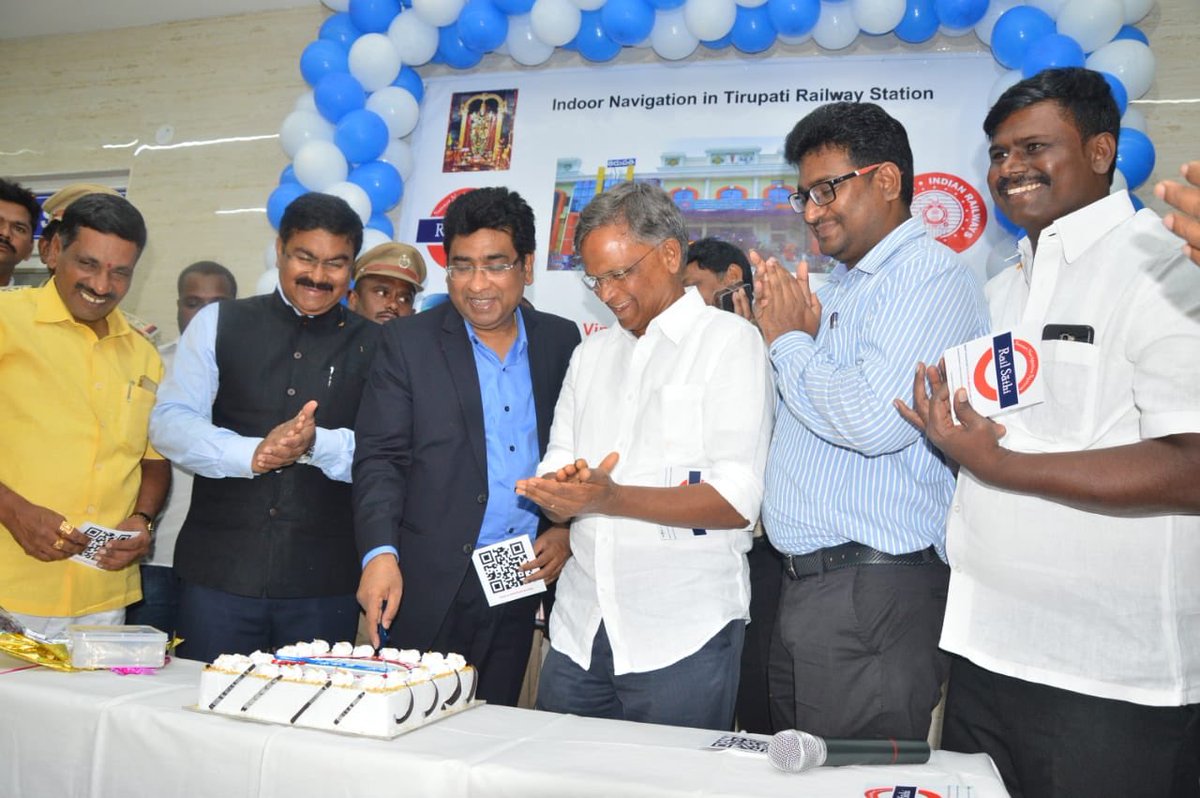drmgtl's tweet image. Today, Shri Vinod Kr Yadav Chairman Railway Board launched “RAIL SATHI” Mobile Application for Tirupati Station aimed at providing an end-to-end  travel assistance for passengers right from the home @SCRailwayIndia @PiyushGoyalOffc @RailMinIndia @PiyushGoyal