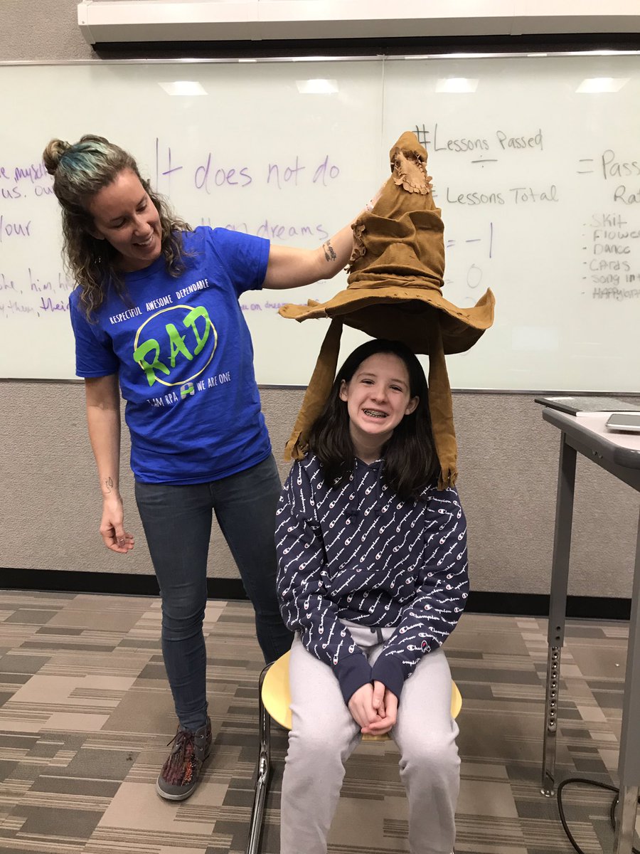 SenorDiez's tweet photo. @WeAreOneRPA middle school Wednesday enrichments “Muggles and Magic” sorting and Expelliarmus! #radstudents @karlywade https://t.co/wKaQBhMNvA