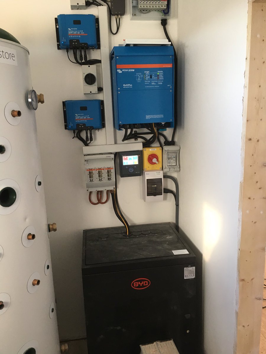 ChrisRudge_'s tweet image. Completed the #victron #offgrid power system at a new house in #Somerset today. No power bills for these guys