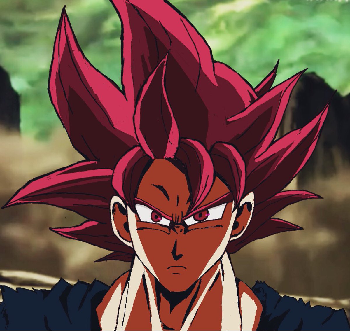 アゴン Twitterren 修正赤髪悟空描きました 絵描きさんとつながりたい アイビス民と繋がりたい デジタルイラスト ドラゴンボール 赤髪