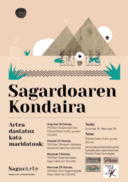AstarbeSagar's tweet photo. SagarArte Zizurkilen! Bihar Sagardoaren Kondaira esposizioaren irekiera #PlazidaOtaño kultur gunean eta Martxoaren 29-ra arte #ArteaDastatuz ekitaldietan artea, gastronomia eta sagardoa uztartzen dizuten kata maridatuak #Pasua #Egarri eta #Atxulondo-n. https://t.co/8nGStl7pBV