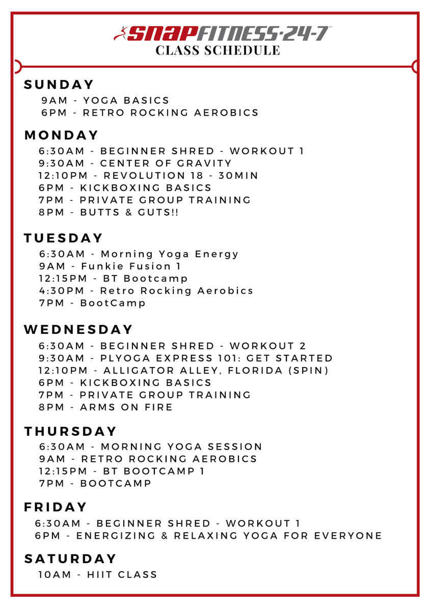 SnapFitnessCAB's tweet photo. Sylvan Lake is now offering a variety of classes for our members to choose from! Each class is $15 per drop in OR you can convert your membership to a class membership. These $197/mnth memberships provide full access to any classes offered, free tanning and 24/7 access to the gym https://t.co/odqNU7AeDS