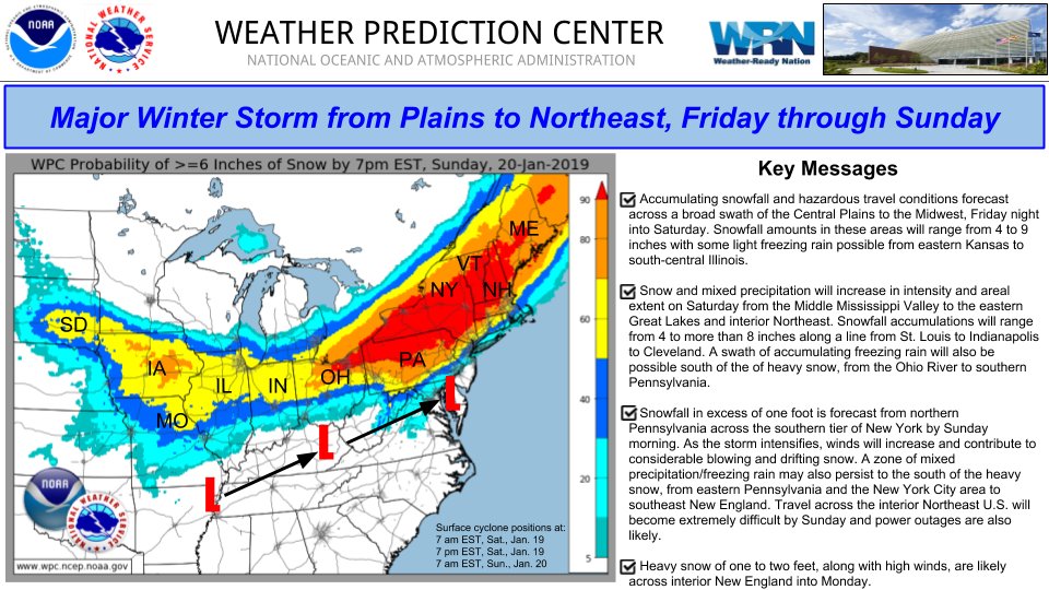 Here's the very latest from the @NWS and WPC on the upcoming winter storm.