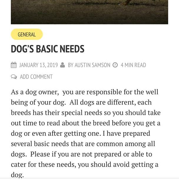 DogsTerrific's tweet image. Every dog has needs 🐕...  Do you know this needs?  Read more at terrificdogs.com.ng