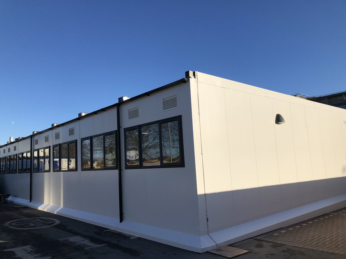 CatfossModular's tweet photo. Lovely Day for the Final Push....
3 days to Handover. 
Watch this #Space
#ModularWards #NHS #WinterPresures #CatfossModular https://t.co/37bmmoDTCa