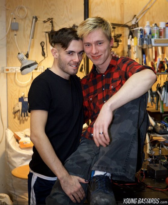 Ain't them cute? New video with @darkwood_xxx and @DavidLucaXxX out now! Watch free trailer at https://t
