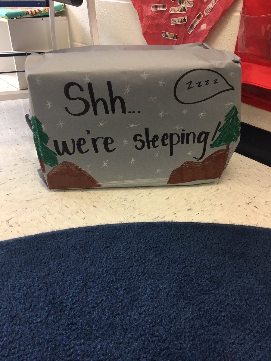 Hibernation day has been so fun! We ate a (gold) fish snack like bears do to prepare for their long winters nap, made animals, read them goodnight stories, and put them away until spring!