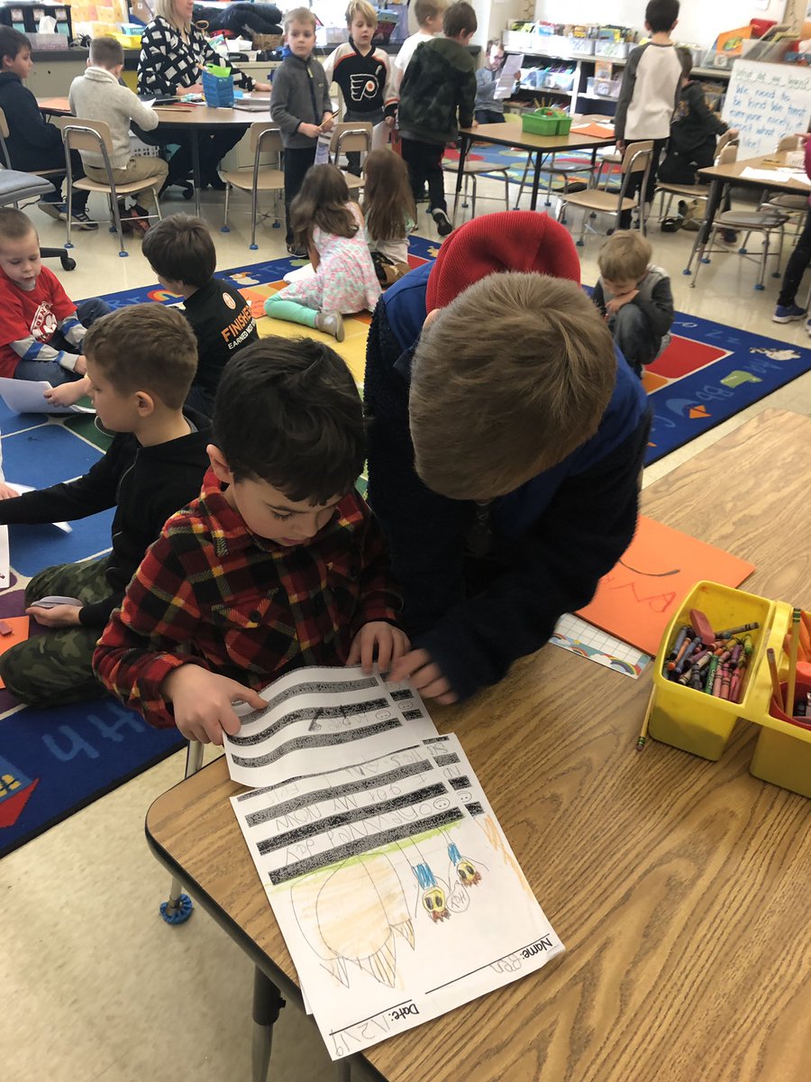 2nd Graders practicing peer writing conferences with Kindergarten! They used their Juicy Word charts and Personal Word Walls to help their Kindergarten partners edit their writing!  
<a href="/OwenJRobertsFC/">French Creek Elementary School</a> @MrsGallo_FC @ojrsd_supt