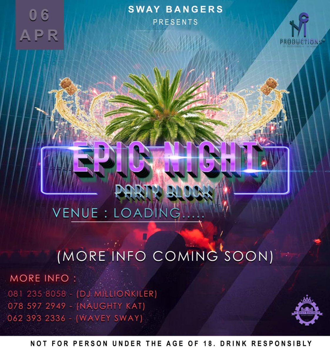 AMOGELA_FLEEZY's tweet photo. SWAY BANGERS
#SHOWSTOPPERS
PRESESNTS
EPIC NIGHT
30 MARCH 2019
ORENGMOOD https://t.co/wClw0aEu1q