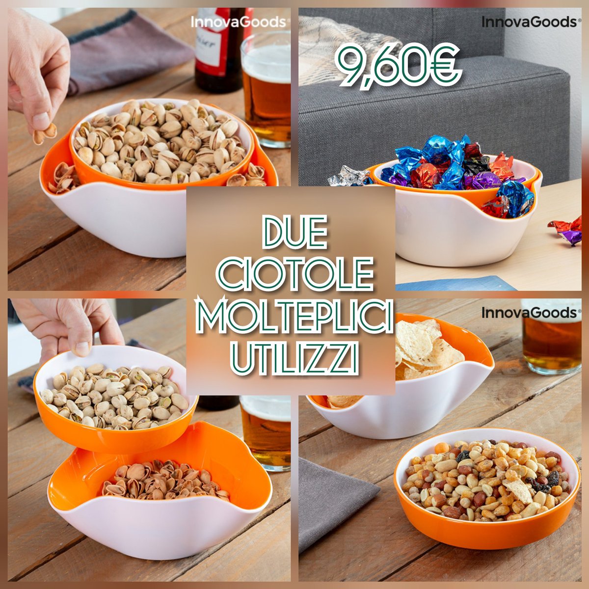 Sabato sera davanti alla TV....
un bel film con la persona che ami.....
una coperta per stare al caldo.....
noccioline per sgranocchiare qualcosa......
E finalmente un contenitore per non avere più il problema di dove mettere gli scarti e sporcare ovunque 😍