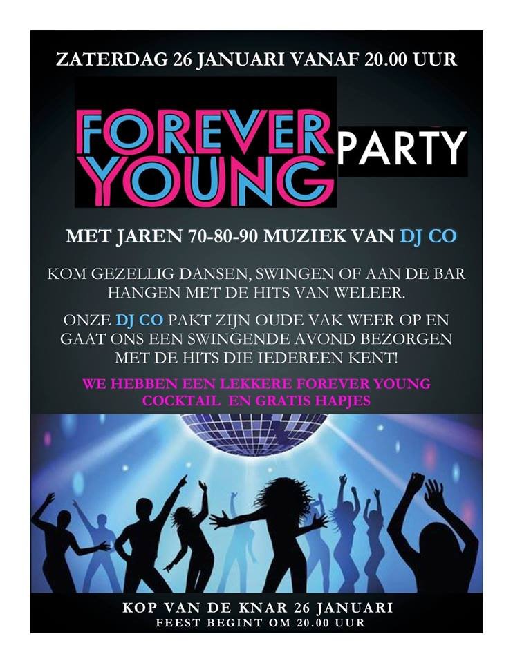 wvflevo's tweet photo. Altijd jong. Wie wil dat niet blijven? Maar dat kan in ieder geval op zaterdag 26 januari in de Kop van de Knar. Onze eigen DJ Co Oskam, vermaakt iedereeen. Dansen mag. hoeft niet. Alleen welkom met een goed humeur. https://t.co/RZwWL1B6t2